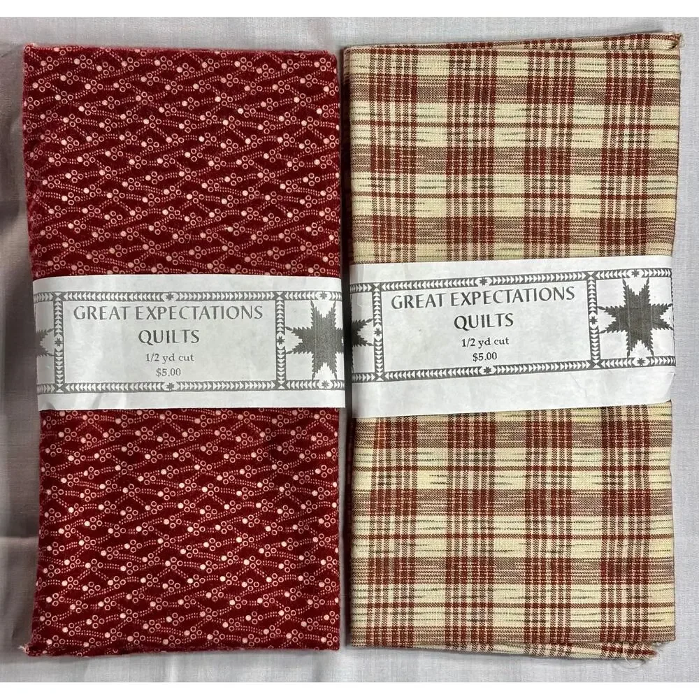 Vintage Great Expectations Fabric Lot 17 Coordinating Half Yard Cuts 8.5 Yards